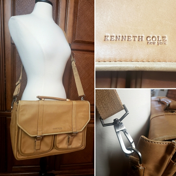 Kenneth Cole Leather messenger computer bag